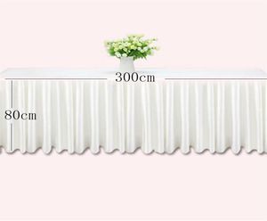 0 8 3m Table skirts white ice silk wedding Tables skirt cloth decoration banquet event el home skirting pink25227599636