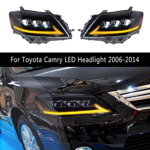 Front Lamp Dynamic Streamer Turn Signal Indicator för Toyota Camry LED-strålkastare 06-14 Dagstid Running Light Auto Parts biltillbehör