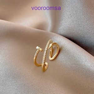 Modering Carter Dames Rose Goud Zilver Dame Ringen Designer sieraden te koop Hot selling super flash vol diamanten nagels klavertje vier Met originele doos