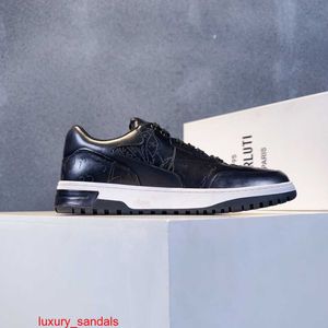 Tênis de couro Playoff BERLUTI Calçados casuais masculinos Berlut Novos calçados esportivos masculinos com estampa colorida Sapatos casuais de couro de bezerro enviados em 15 dias HBHP