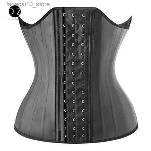 Waist Tummy Shaper Latex Waist Plus Size Corset Shapewear Slimming Belly Women Body Shaper Modeling Strap Reductive Girdle 25 Steel Bones Q240115