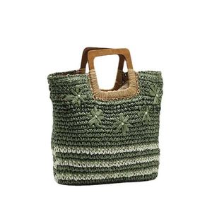 Totes Craft Portable Het Bag Hand broderad Str Paper Wovenstylisheendibags