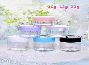 10g 15g 20g Jar Cosmetic Sample Bottle Empty Container Clear Plastic Pot Jars Makeup Containers for Lip Balm Eye Shadow4711438