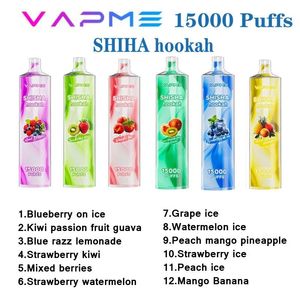 オリジナル15000puffs vapme shisha hookah puff 15000 vape 15k使い捨て蒸気ペン