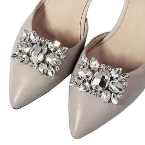 Fermagli per capelli Scarpa da sposa per donna Accessori Festa Fiore di cristallo Scarpe Fibbia Sposa Prom Regalo da damigella d'onore alla moda