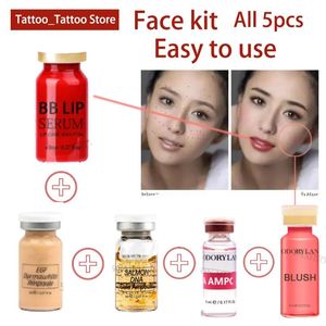 Блеск 5 шт. Bb Cream Glow Корейский макияж Stayve Kit Сыворотка-ампула Стартовый набор Kissum Блеск для губ для Dr Microneedle Лечение мезотерапии
