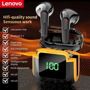 Earphones Lenovo air buds Pro90 pods Wireless Earbuds Bluetooth Headset Digital Display Smart Touch Earphone Low latency Gaming Headphones