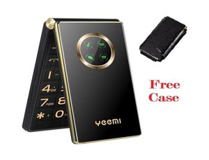 Luxury Unlocked Flip Mobile Phone Original Yeemi Dual Sim Card 28 tum Dubbel stor skärm Big Button Louder Voice Cell4284576