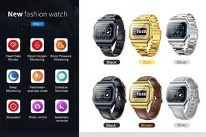 Orologi KW18 Super Slim Smart watch Fit uomo donna Promemoria chiamata Cardiofrequenzimetro Quadrato Smart Bracciale sportivo per Android IOS iPhone