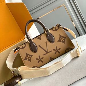 Brown Flower Hobo Luksusowy projektant M46653 Torby kupujące kobiety