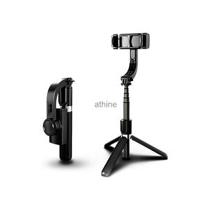 Selfie Monopods BT4.0 Alumínio Sem Fio L08 Gimbal Estabilizador Selfie Varanda Tripé Liga Dobrável Selfie Varanda Tripé para Smartphone Preto YQ240110