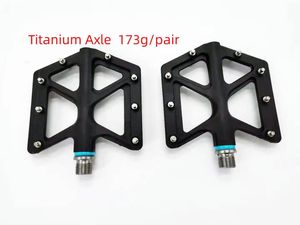 Luzes eixo de titânio mtb pedal da bicicleta rolamento de náilon 9/16 pedais de mountain bike de alta resistência pedais de bicicleta antiderrapante superfície para estrada bmx