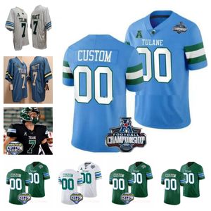 Tulane Green Wave Football Jersey College Matt Forte Michael Pratt Tyjae Spears Williams Clark Keys III Jackson Championship Blue 12 Justin Mcmillan Justin Ibieta