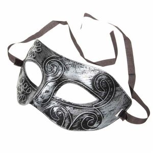 Party Masks Party Half Face Retro Greek Roman Warrior Halloween Sier Mask Uni Venetian Masquerade Decorations Mardi Gras Masks for Chr Dhqok