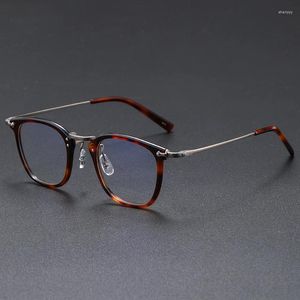 Solglasögon ramar japanska GMS-806 Pure Titanium Designer vintage runda glasögon ramar ramar handgjorda myopia glasögon kvinnor ögontillbehör