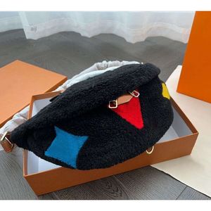 Роскошные дизайнерские сумки унисекс l Lambs Wool Bumbag Body Плечо Сумка через плечо Поясная сумка через плечо Поясная сумка с коробкой Рюкзак на пояс