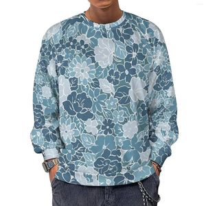 Erkek Hoodies Ditsy Floral Baskı Gevşek Sweatshirtler Unisex Vintage Çiçekler Sokak Giyim Kış Komik Grafik Hoodie Büyük Boyut