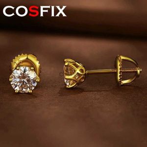 Stud 0,5-2CT Women's Moissanite Studs D Color zielony niebieski kolczyki moissanitowe 2023 Trend Srebrny 925 Real Moissanite Jewerly YQ240110