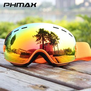 Occhiali PHMAX UV400 Occhiali da sci Doppi strati Antifog OTG Occhiali da sci Maschera da sci Snowboard Uomo Donna Occhiali da neve Sport invernali Regalo