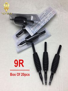 20pcs 9RT Disposable Tattoo Grip Tube 25mm Black Silicone Tattoo Round Tube R9 Supply BDG259R4198982