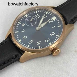 Função IWCity Relógio de pulso mecânico Conciso Moda Personalizado Dafei Eta6497 44mm * 11mm Movimento Estanho Bronze Luminoso À Prova D 'Água Safira Vidro Diamante