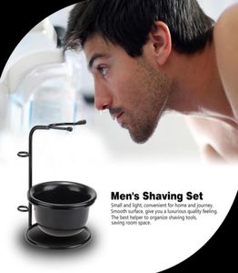 2 in 1 Men039s Shaving Set Brush Holder Shaving Bowl Cup for Dry or Wet Male Facial Cleaning Tools Shaving Stand9909162