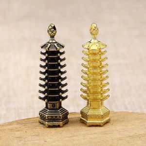 Charms Vintage mosiężne dziewięć warstw Pagoda wisiorek od kluczyka