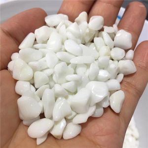 Decorative Figurines 100g Natural White Stone Tumbled Rough Crystal Healing Specimen Minerals Home Desk Aquarium Decoration