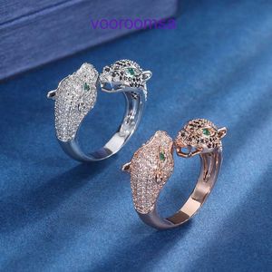 Carter Rings Anel de moda feminina 2024 joias anel de prata e cobre dois tons padrão de cabeça dupla mesmo estilo para homens mulheres com caixa original