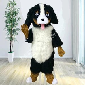 Halloween Dog Mascot Traje de Alta Qualidade Personalizar Dos Desenhos Animados Dente De Pelúcia Anime Tema Caráter Adulto Tamanho Natal Carnaval Fantasia Vestido