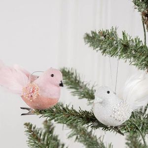 Christmas Decorations Simulated Bird Pendant Tree Hanging Foam Feather Ornament For Festive Home Decoration