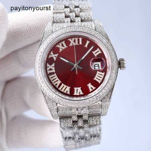 Rolaxs Watch Diamond Watches Moissanite Mens Automatic Mechanical 41mm Diamonds Bezel Sapphire Waterproof Wristwatch 904l Orologio Iced Out rj