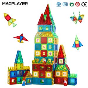 Magnetiska byggstenar Konstruktion Set Children Toy Magnet Block Tiles Montessori Education Toys for Kids Boys Girls Gifts 240110