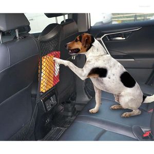 Hundbärare bil elastisk nätficka husdjurssäte proppen netto fordons inneslutning 40x36 cm enkel installation