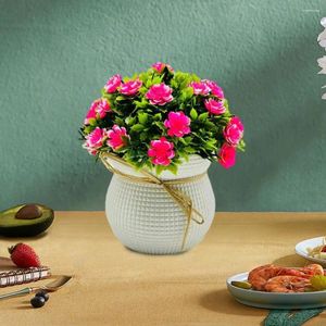 Dekorative Blumen, hohe gefälschte Topfpflanzen, realistische kleine wilde Chrysanthemen-Bonsai, lebendige Heimdekoration mit Lichtechtheit für rustikal