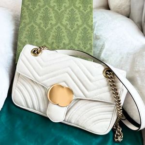 Borse da donna grandi Marmont bianche firmate nere per uomo Lusso 3 dimensioni Frizione con patta Fotocamera Borsa a mano Borsa mini ophidi catena dorata Borsa a tracolla tote Borse