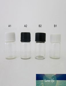 2ML Empty Clear Mini Glass Essential Oil Bottle 2CC Transparent Screw cap Sample Vials Small Cosmetic Bottles 100pcs3743832