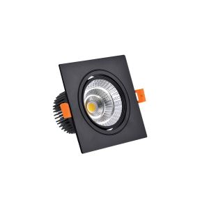 Quadrado led downlight regulável holofotes cob luminária embutida 7w/9w/12w/15w lâmpada de teto AC85-265V 12 ll