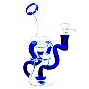 Bong di vetro inebrianti Narghilè / Vetro Narghilè Fume Boom Trapano Dispositivo di riciclaggio Fumatori Tubo dell'acqua Connettore femmina da 14 mm GB-342