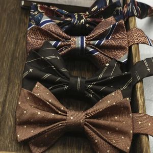 Bowtie Men's Retro Korean Casual Groom's Wedding Women's Bow Tie Tie Flower Knot Red Green Pattern Trend 240109