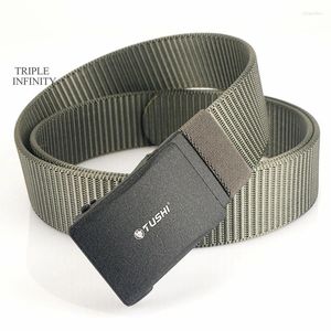 Belts Business Style Metal Automatic Buckle Nylon Male Belt Casual Trousers Waistband Quick Dry Men's Designer Outdoor Work
