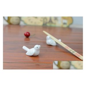 Chopsticks Ceramic Bird Stand Holder Porcelain Spoon Fork Kniv RALL RACK REABSTERBABELL DESK DECOR HG5208 Drop Delivery Home Gard DHIM1