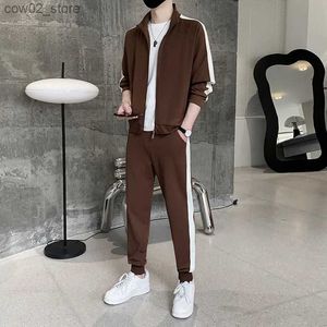 Erkek Trailsits 2024 Yeni Trailtsuits Erkekler Spor Seti 2 PCS Kalın Sıcak Takım Sıcak Giyim Seti Erkek Jogger Spor Giyim Joggers Kadınlar Q230110