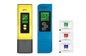 Digital TDS EC PH Meter Set 0001400 Water Quality Purity Monitor Test Pen LED Display Temperature Tester For Aquarium Pool Mete1063948