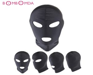 Fetisch Sklave BDSM Bondage Fesseln Sex Maske Mund Auge Offener Kopf Harness Augenbinde Sklavenspiele Erwachsene Produkte für Paare Y1810245574793