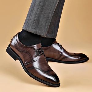 Men Dress Shoes Patent Leather Brogue for Male Formal Wedding Party Office Oxfords Business Moccasins Shoe 240110