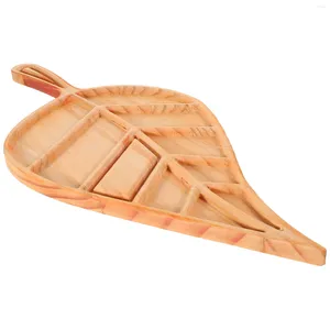 Plates Leaf Wood Tray Dessert Plate Snack Serving Dining Table Sushi Wooden Dish For Home Restaurant