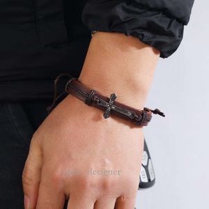 Fashion Accessories, Personalized Handmade Woven Cowhide Bracelet, Simple Pull-out Adjustment, Vintage Leather Bracelet 333 232