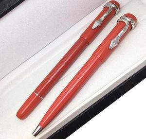 M Famous Pen 1912 Heritage series Red Color Special Edition gift black Roller ball Pens with unique Snake Clip6183309