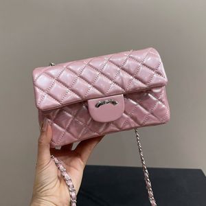 Vintage Flap Mini Women Shoulder Bag Patent Leather Diamond Lattice Quilted Coin Purse Sier Hardware Evening Clutch Designer Wallet Classic Handbag 17 20C